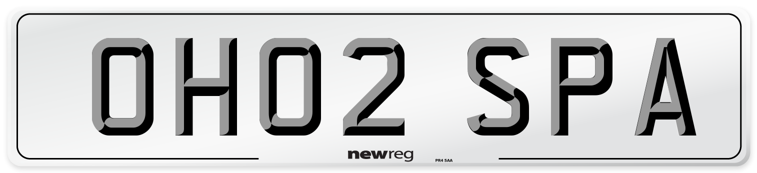 OH02 SPA Number Plate from New Reg